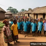 비아프라 독립운동 - **Prompt 1: "The Dawn of Biafra's Hope"**
    A vibrant scene depicting a gathering of Igbo people i...