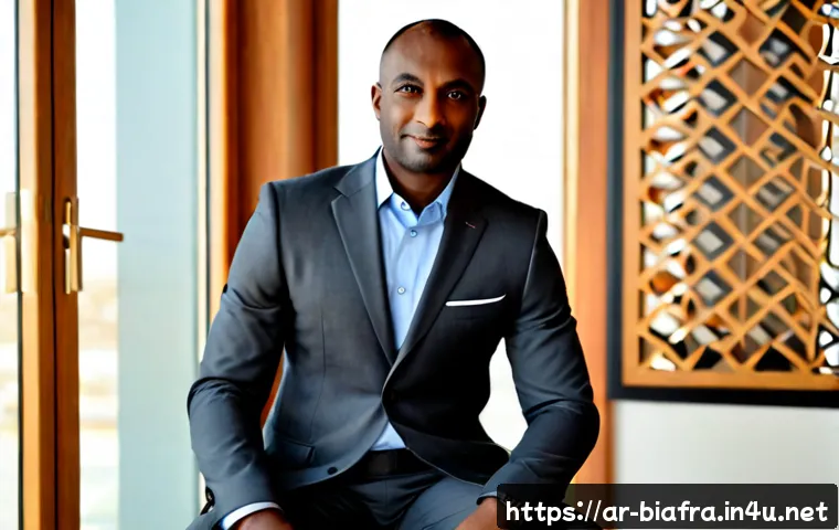 치우쿠에메카 오줌웨구 오주쿠 - Photorealistic editorial portrait of a confident Nigerian businessman in his early forties wearing a...